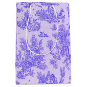 トワフランスのイル・ド・ジュイ・ブルーエレガントと白 ミディアムペーパーバッグ (正面)