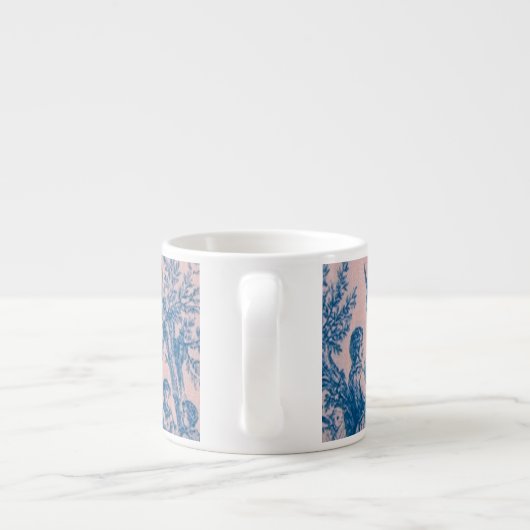 トワフランスのイル・ド・ジョイ・ブルーとピンクエレガント色 エスプレッソカップ (裏面)