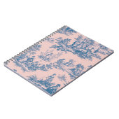 トワフランスのイル・ド・ジョイ・ブルーとピンクエレガント色 ノートブック (左側)