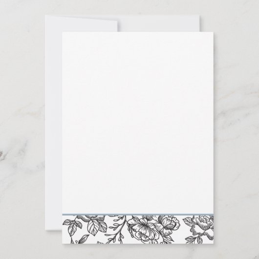 トワフランスのールとブルーボウ 招待状 (裏面)