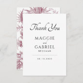 トワフランスのールダスティバラ結婚フローラありがとう サンキューカード (正面/裏面)