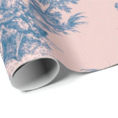 トワフランスのール・ド・ジュイ・ブルーとピンクのデコプティブ ラッピングペーパー (ロールコーナー)