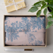 トワフランスのール・ド・ジュイ・ブルーとピンクのデコプティブ 薄葉紙 (ギフト)