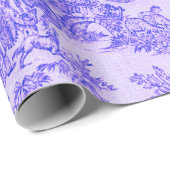 トワフランスのール・ド・ジュイ・ブルーとホワイト・デコプティブ ラッピングペーパー (ロールコーナー)
