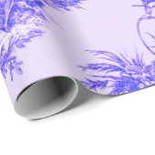 トワフランスのール・ド・ジュイ・ブルーとホワイト・デコプティブ ラッピングペーパー (ロールコーナー)