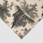 トワフランスのール – ブラックデザインオンクリームティッシュペーパー 薄葉紙 (詳細)