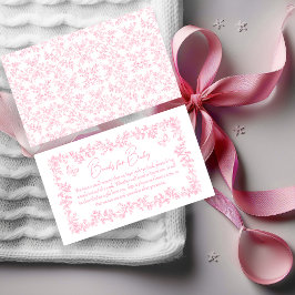 トワルドジュイ ピンク ベビーシャワー Books for Baby エンクロージャーカード