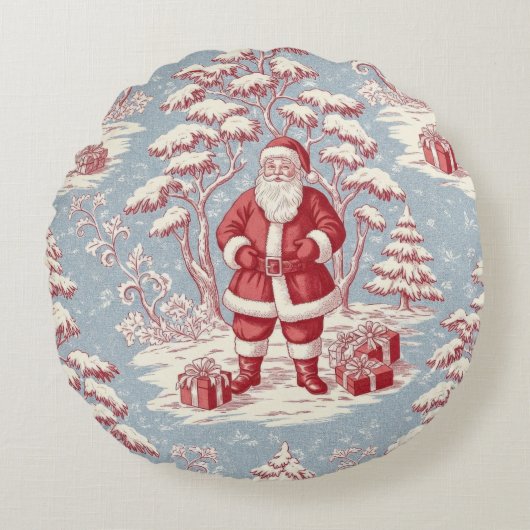 トワル・クリスマス ラウンドクッション (正面)