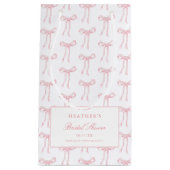 トワル ピンク ボウ タイング・ザ・ノット ブルー ブライダルシャワー スモールペーパーバッグ (正面)