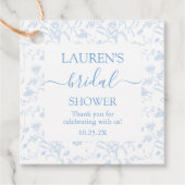 トワル フローラル ブライダル シャワー フェイバータグ (正面)