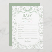 トワル ベイビー プリディクションズ ベイビーシャワー カード (正面/裏面)