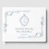 トワル ヴィンテージ フラワーレースのウェディングシャワー ゲストブック (正面)