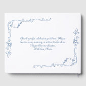 トワル ヴィンテージ フラワーレースのウェディングシャワー ゲストブック (裏面)