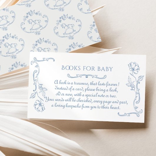 トワールデジュイのロッキング馬ヴィンテージブックスベビー エンクロージャーカード