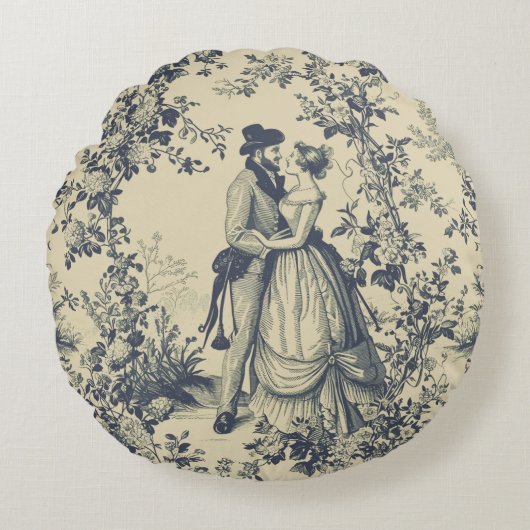 トワールデジュイヴィンテージ母の日フローラ ラウンドクッション (正面)