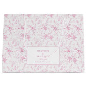トワール クラシック ヴィンテージ フラワーピンク ウェディング ラージペーパーバッグ (正面)