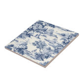 トワール・ド・ジュイ、ブルーとホワイト、磁器、 タイル (側面)