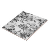 トワール・ド・ジュイ、白黒、磁器、 タイル (側面)