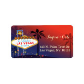 トワ図解入りの、写真付きのイライトラスベガス結婚の住所 ラベル (正面)