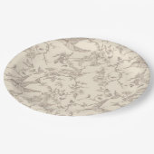 トワ素朴ルフランスのフローラ紙プレート ペーパープレート (アングル)