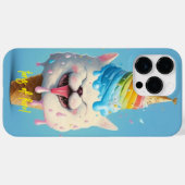トンのおもしろいアイスクリーム猫誕生日ギフト Case-Mate iPhoneケース (裏面 (横))