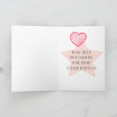 トンのおもしろいガール1st誕生日ピンクヘアユニコーン カード (内部)