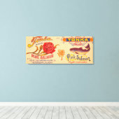 トンカブランドサーモンラベル キャンバスプリント (インサイチュ (ウッドフロア))