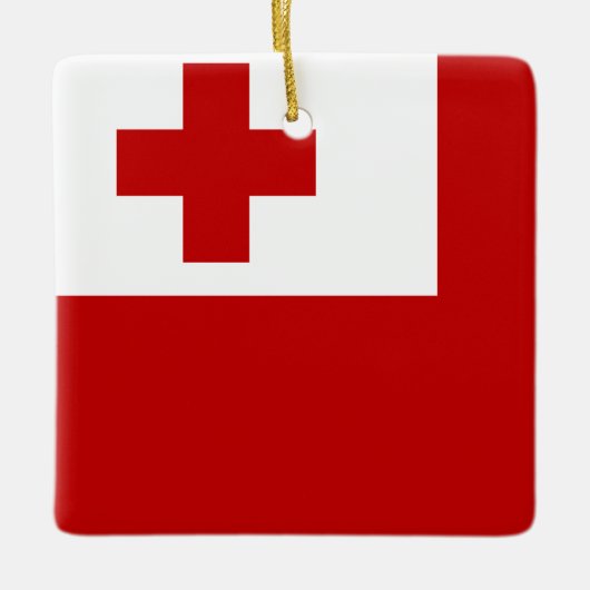 トンガの国旗 セラミックオーナメント (正面)