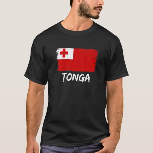 トンガの国旗 トンガ 1 Tシャツ (正面)