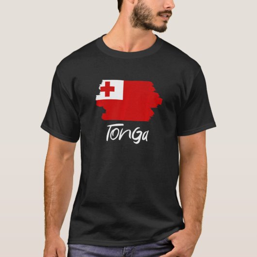 トンガの国旗 トンガ Tシャツ (正面)