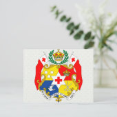 トンガの国章 詳細 ポストカード (スタンド正面)