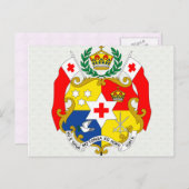 トンガの国章 詳細 ポストカード (正面/裏面)