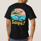 トンガの太平洋の島、エウア島のオフグリッド Tシャツ (裏面)