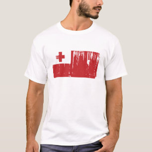 トンガの旗の世界 Tシャツ