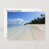 トンガの美しいビーチ ポストカード (正面/裏面)