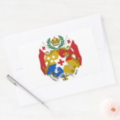 トンガコート・オブ・アームズ 長方形シール (封筒)