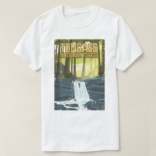 トンガス国有林の旅行ポスター Tシャツ (デザイン正面)