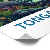 トンガス国有林イラストレーション旅行 ポスター (角)