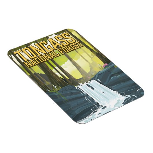 トンガス国立森林旅行ポスター マグネット (右側)