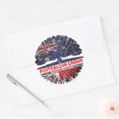 トンガトンガンオーストラリアの木の根の州旗 ラウンドシール (封筒)