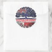 トンガトンガンオーストラリアの木の根の州旗 ラウンドシール (バッグ)