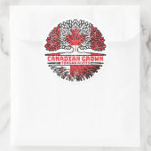 トンガトンガンカナダツリールーツ国旗 ラウンドシール (バッグ)