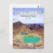 トンガリロ国立公園ニュージーランドヴィンテージ ポストカード (正面/裏面)
