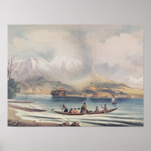 トンガリロ火山（ニュージーランド） ポスター (正面)