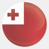 トンガ丸アイコン国旗 ラウンドシール (正面)