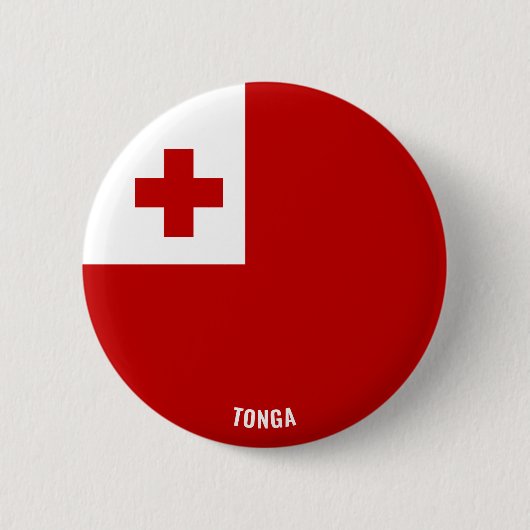 トンガ国旗かわいい愛国心 缶バッジ (正面)