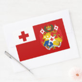 トンガ国旗とシール、トンガ国旗 長方形シール (封筒)