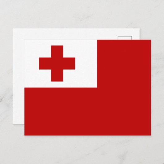 トンガ国旗のはがき ポストカード (正面/裏面)