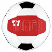 トンガ国旗の愛らしい愛国心 サッカーボール (正面)