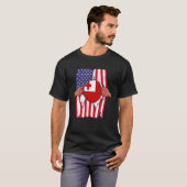 トンガ国旗の血マイホームプライドトンガンアメリ Tシャツ (正面フル)